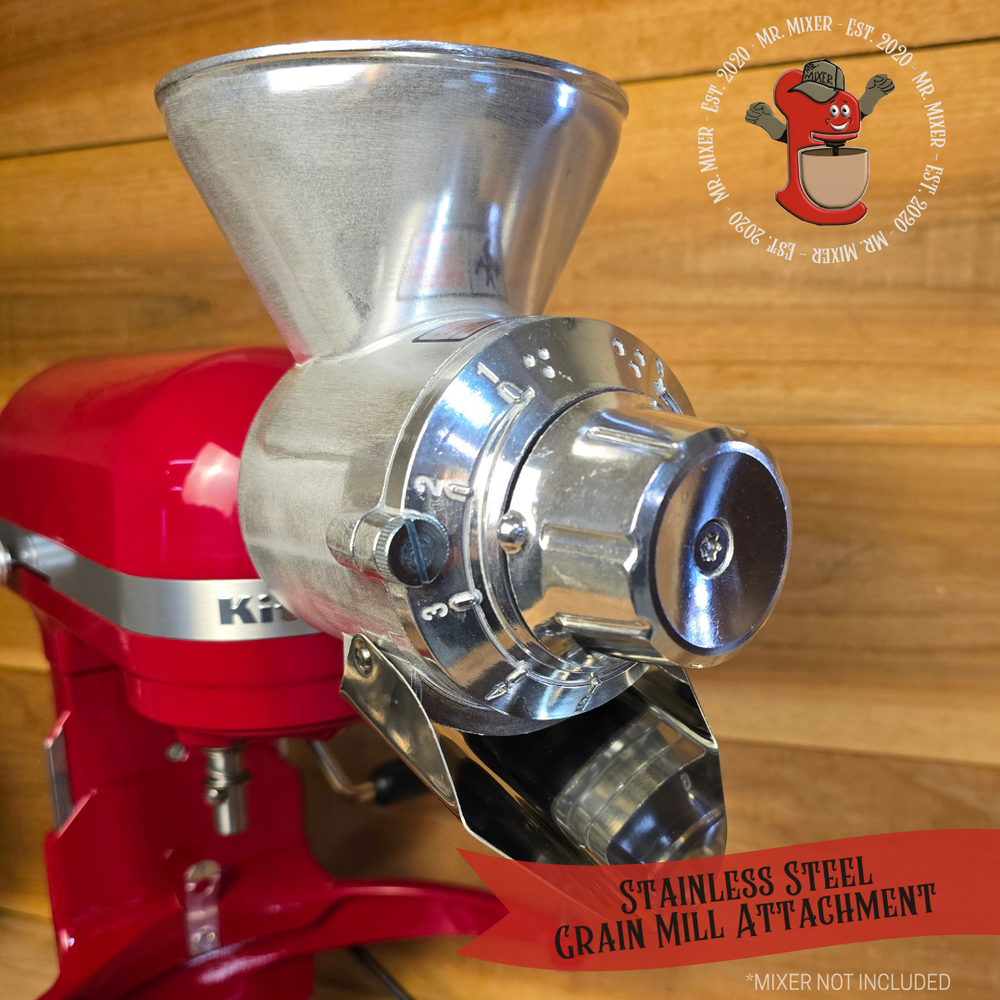 Grain Mill Attachment (Stainless Steel) — Mr. Mixer
